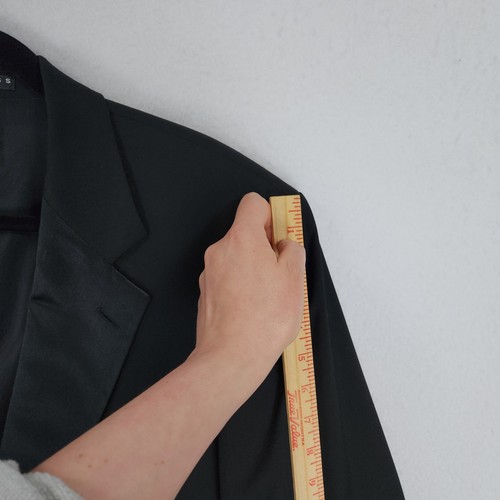 Boss Hugo Boss Jacket Mens 42 Regular Black Virgin Wool Tuxedo Suit Blazer - Picture 8 of 16