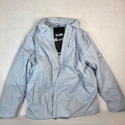 RAINS Fuse Overshirt 15520 Size L   Sky  NWT Men s Waterproof Lightweight Jacket