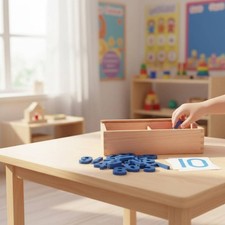 Child-Centered Numbers and Chips Set for Classroom, Preschoolers, Young