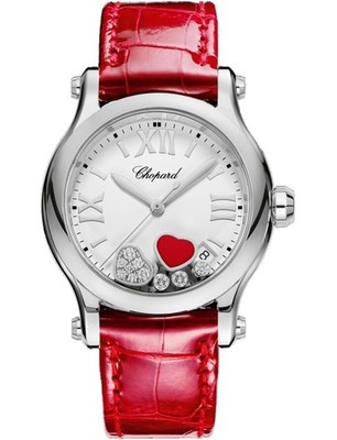 New CHOPARD Happy Sport Happy HEARTS Diamond 36mm Ladies Watch B&P 278582-3005