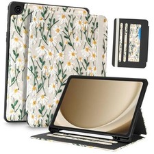 for Samsung Galaxy Tab A9 Plus Case 11'' - Women Girls Cute Embroidered Folio