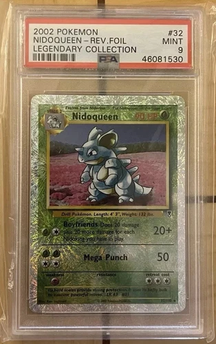 2002 Pokémon LEGENDARY COLLECTION NIDOQUEEN #32/110 REVERSE HOLO PSA 9