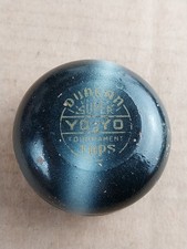 Vintage Duncan Super Yo Yo Tournament Tops 50's 60's Wood Black White Silver