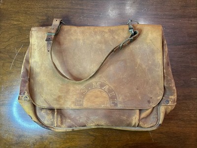 1964 Merit Leather US Mail Mailman Postal Bag - RARE VINTAGE USA MEMORABILIA!!