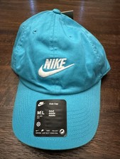 Nike Club Cap Unisex M/L Teal Unstructured Futura Adjustable Strapback Hat