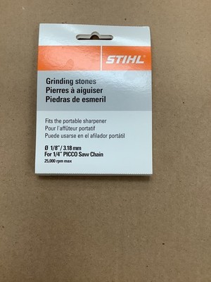 NOS OEM STIHL Grinding Stones 3pk  1/8'' 7010 881 4800 FOR 1/4 PITCH MICRO CHAIN