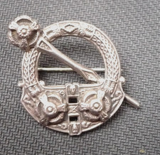 SILVER TARA BROOCH MAKERS MARK ,Hall mark not clear Scottish/Irish
