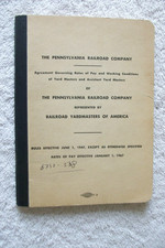 "Pennsylvania Railroad Yardmasters Rates Of Pay-Working Conditions 1967 Book"