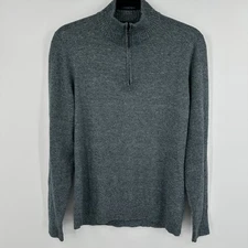 Smartwool Sweater Mens Small Gray 1/2 Zip Pullover Merino Wool Blend SW016427