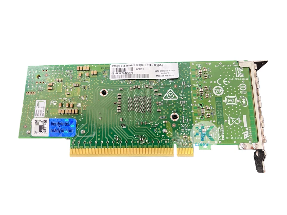 E810XXVDA4LG1P5 Intel 10/25GbE Quad-Port SFP28 Ethernet  Adapter E810-XXVDA4 - Image 2 of 3