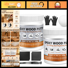 2-Part Epoxy Wood Putty Filler, 17.64 oz - Durable Repair Restoration Solution