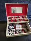 Lady Buxton Vintage Jewelry Box Full of Costume Jewelry Lot
