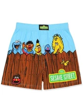 Sesame Street Elmo Cookie Monster Button Fly Boxer Shorts