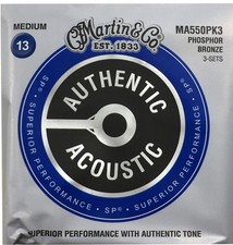 Martin Guitar Strings 3 Sets Acoustic Medium Phosphor Bronze MA550