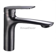 Grey Color Copper Bathroom Single Lever Hole Sink Mixer Taps Wash Basin Faucet