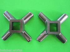 *TWO  #12 S/Steel Meat Grinder Knife blade for  Hobart Cabelas Universal etc