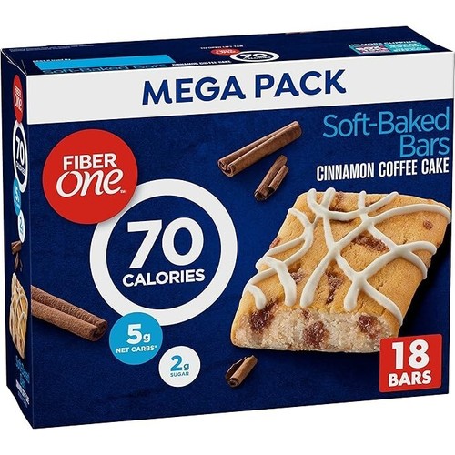 Fiber One 70 Calorie Soft-Baked Bars, Cinnamon Coffee Cake, 18 ct - 第 1/4 張圖片