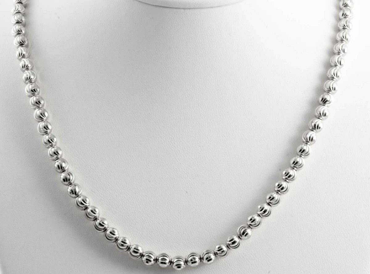 Moon cut chain white gold deals