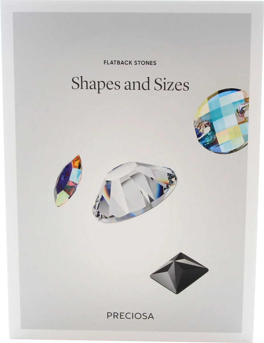 PRECIOSA Official Flat Back and Sew-On Stones Crystals Shapes and