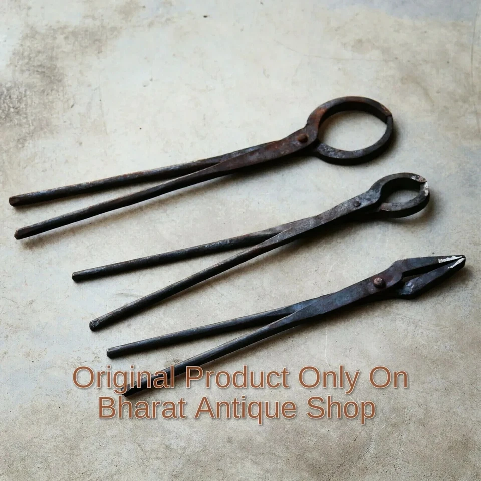 Juego de Pinzas Squire Forja Horno Soplador Manual Tipo Pedal Mango Funcionando Útil Foto 3 de 4