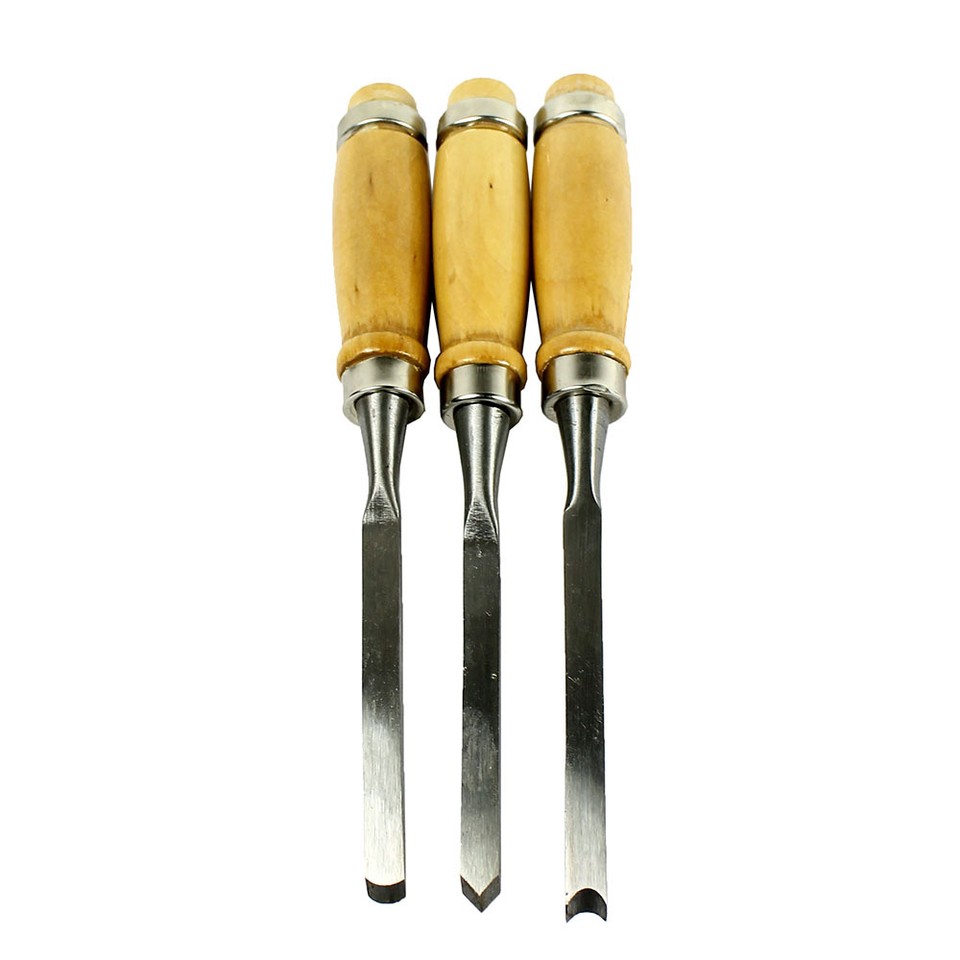 12 Pcs Wood Carving Hand Chisel Professional Woodworking Gouges Steel ...