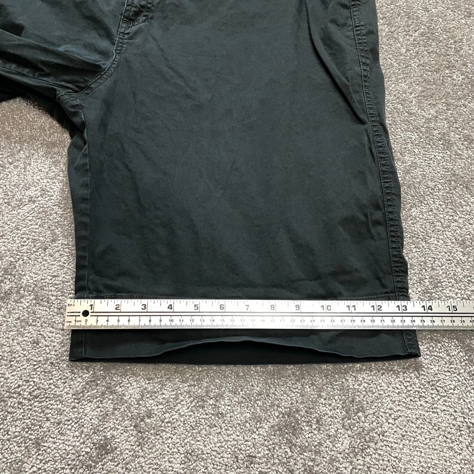 Pantalones Cortos Chinos Madison Para Mujer 22W Negro Algodón Informal Bermudas Rectas 11" Entrepierna Foto 2 de 4