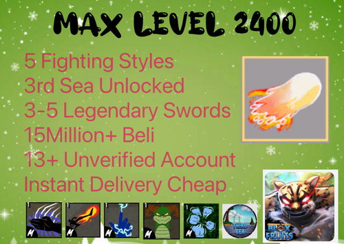 Roblox Blox Fruit Account Max Level 2450 3rd Sea Unlocked Fast Delivery EBay Roblox blox fruit account max level 2450 3rd sea unlocked fast delivery ebay