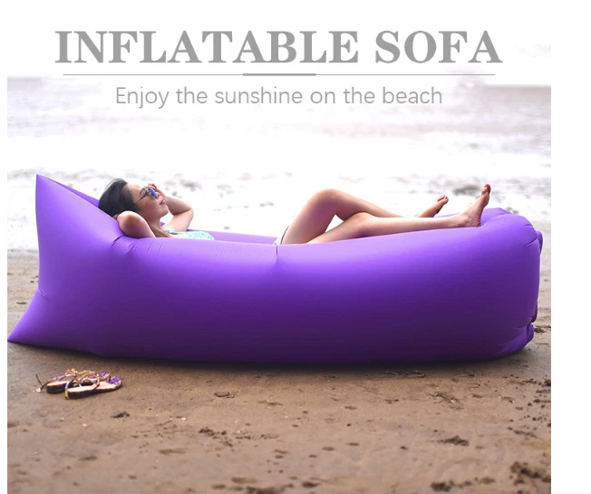Inflatable Air Bag Sofa Lounge Sleeping Bag Camping Bed Chill