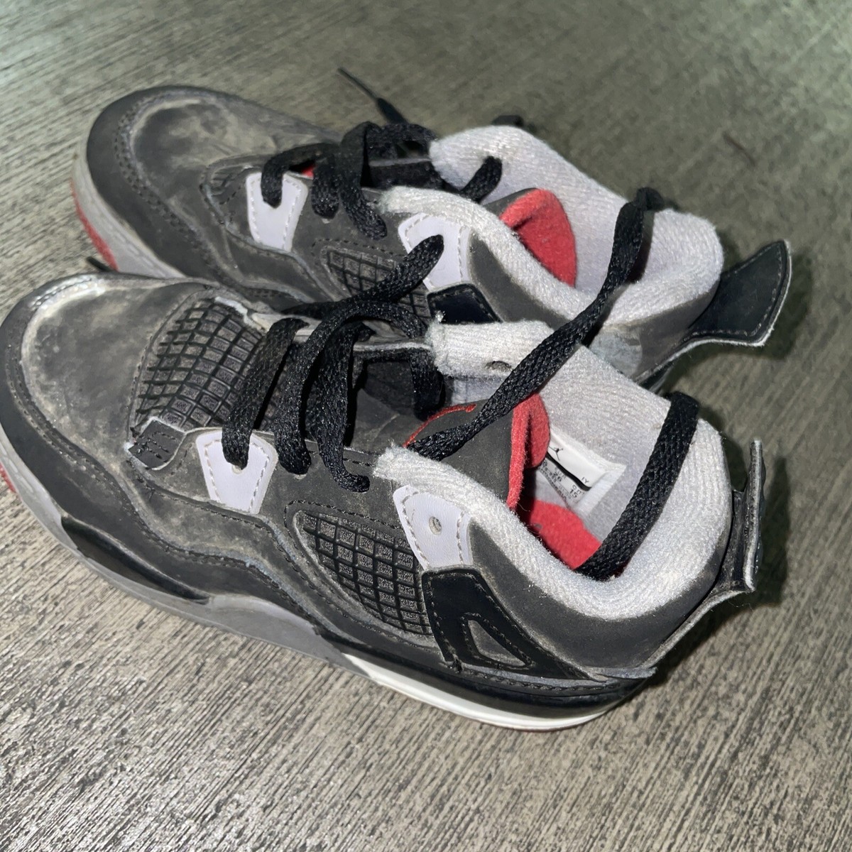 Air Jordan 4 Retro “Bred” Black Cement BQ7670-060 Toddler Td Baby 