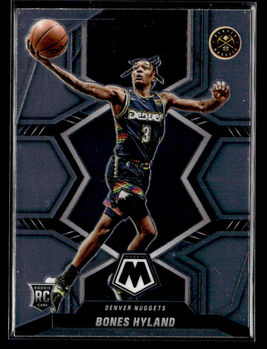 2021-22 Panini Mosaic #214 Bones Hyland Rookie Card Denver Nuggets