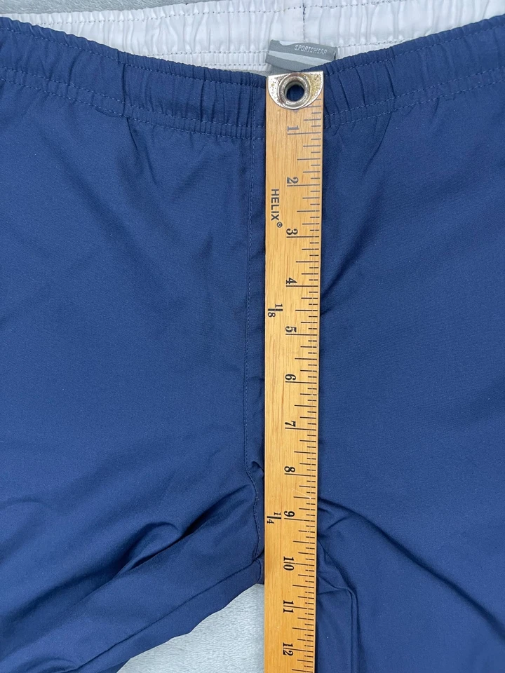 VTG Nike Youth Windbreaker Track Pants Large 14-16 Navy Lined Ankle Zip Y2K - Image 3 of 4