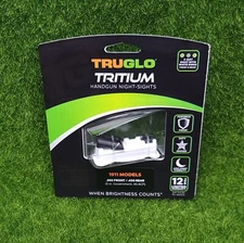 TruGlo Tritium Night Sight Set White/Green 1911 Novak LoMount .260/.450  TG231N1