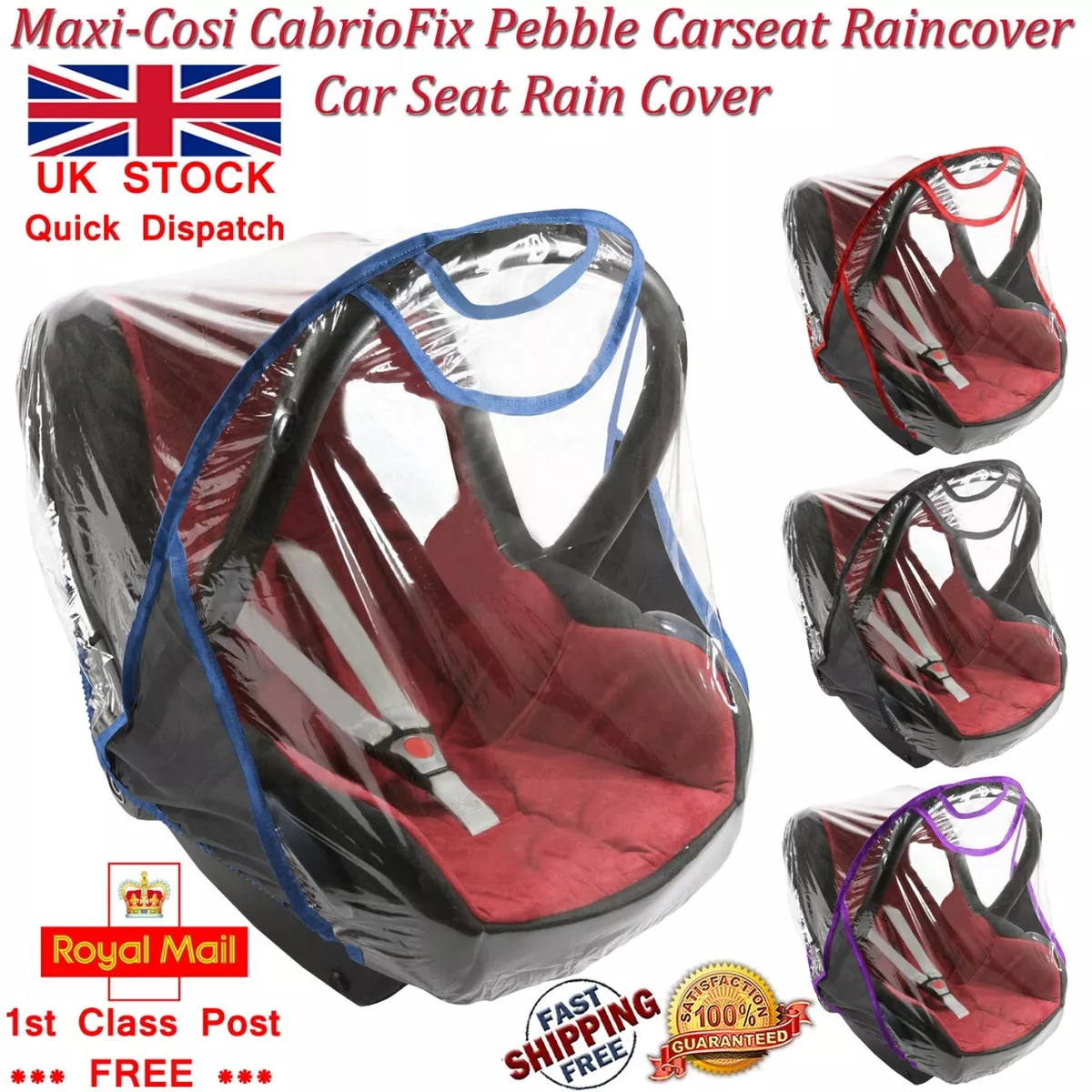 Baby Car Seat Clear Plastic Rain Canopy Shield Toddler Cot Cover