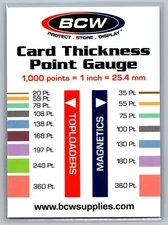 BCW Card Thickness Point Gauge