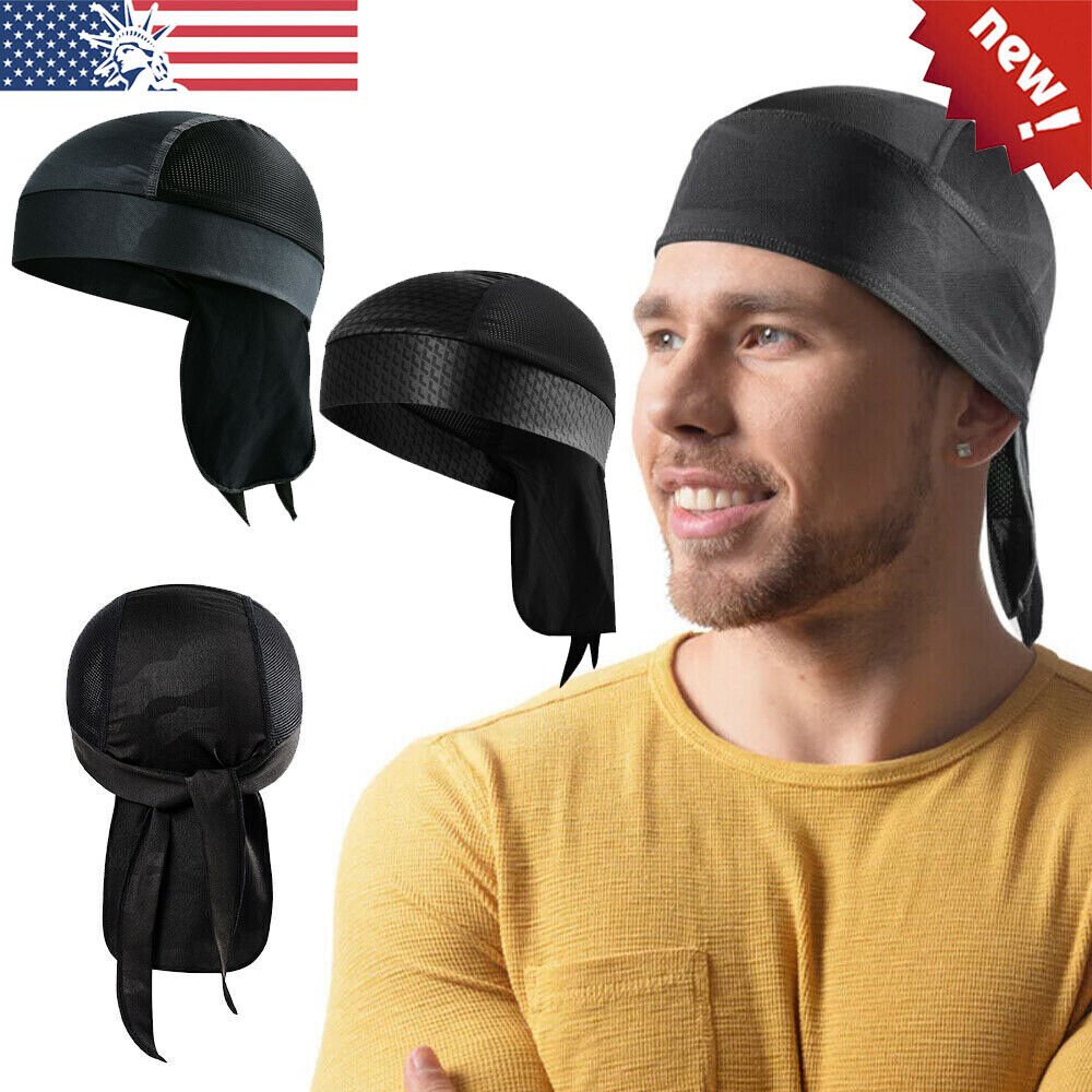 Durag Du-rag Wave Cap Hat Doo Rag Motorcycle Biker Bandana Head Wrap Skull  Cap