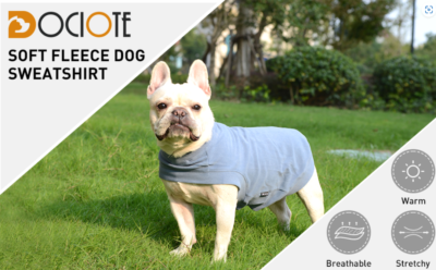 DOCIOTE Blue Fleece CAT or DOG Jumper Sweater Vest COAT, size