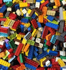 Lego SOLO BLOQUES DE LADRILLOS Lote a granel de 100 2x2 2x3 2x4 2x6 2x8 ++ Selección aleatoria