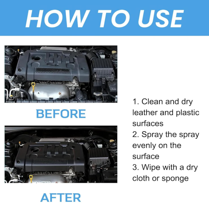 Leather Conditioner Refinishing Spray & Cleaner, Car Interior Foam