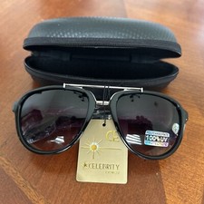 CELEBRITY EYEWEAR UNISEX SUNGLASSES W/ 100 UV 2 IN 1