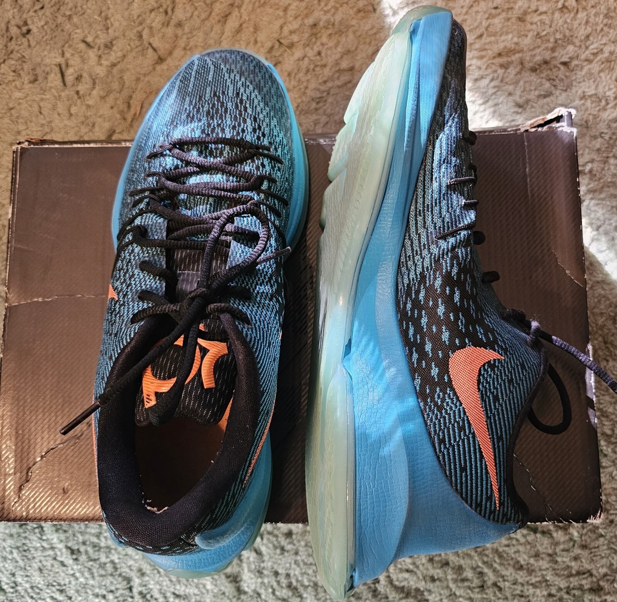 Nike Shoes Mens Kevin Durant KD Road Game OKC Thunder Blue