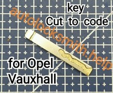 KEY BLADE OPEL VAUXHALL ADAM ASTRA CORSA INSIGNIA MERIVA ZAFIRA CUT TO CODE