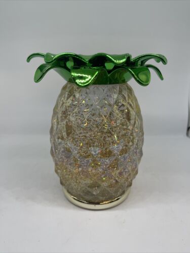 Bath & Body Works WATER GLITTER GLOBE PINEAPPLE PEDESTAL CANDLE HOLDER - Picture 1 of 7