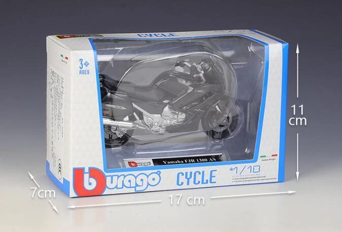 1:18 Bburago Yamaha FJR1300AS Black Motorcycle Bike Model New in Box - Image 2 of 4