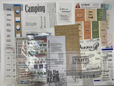Quotes Scrapbooking Sticker Lot Sentiment Sayings Vellum & Clear Words Phrases