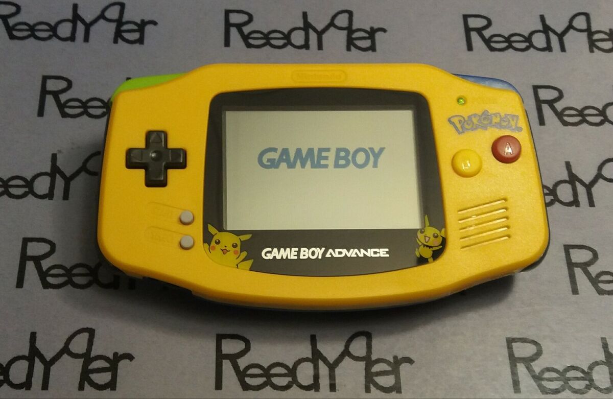 MINT Pokemon Pikachu GameBoy Advance System Yellow & Blue Nintendo GBA Game  boy 45496712877