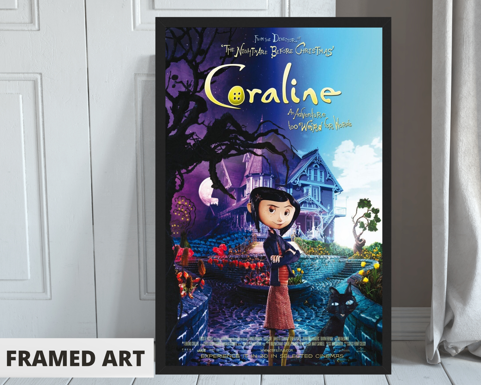 A4 Coraline Movie Poster Art Print, Film Poster, Digital Art Print,  Illustration, Gift, Wall Art, Art 