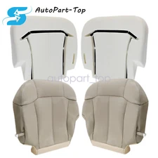 For 1999-2002 Chevy Tahoe Driver & Passenger Bottom Seat Cover Tan &Foam Cushion