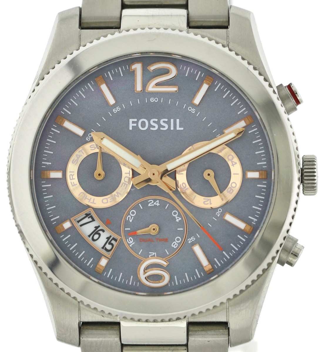 Fossil Dualtime 39mm Unisex- Armbanduhr ES3880 MOP- Dial