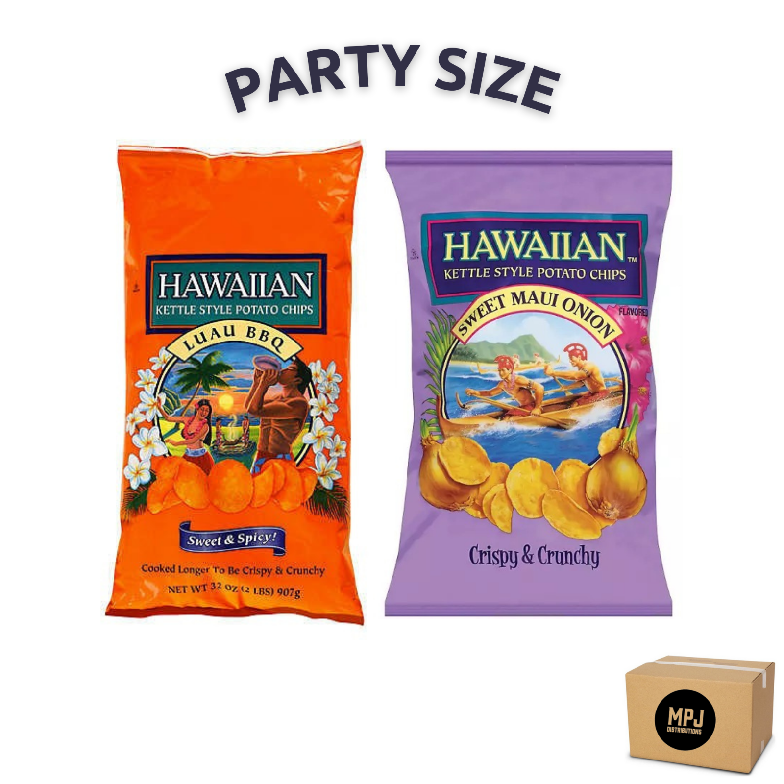 Ono Hawaiian Sweet Maui Onion + Hawaiian Luau BBQ Potato Chips Party