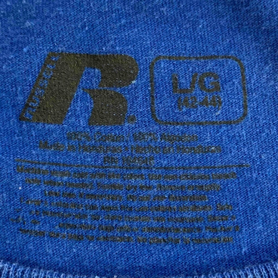 Indiana State Sycamore Sam Russell Athletic Mens L Blue Long Sleeve T-shirt - Image 4 of 4